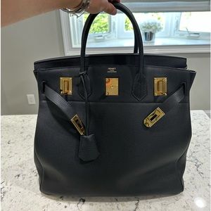 Hermès HAC40 Black/Gold HW
